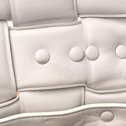 Bottega Veneta Lambskin Maxi Intreccio Padded Chain Cassette Crossbody Bag White 9 of 13