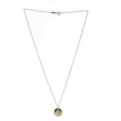 Tiffany 18K Yellow Gold Notes Letter A Disc Charm Pendant Necklace 5 of 8