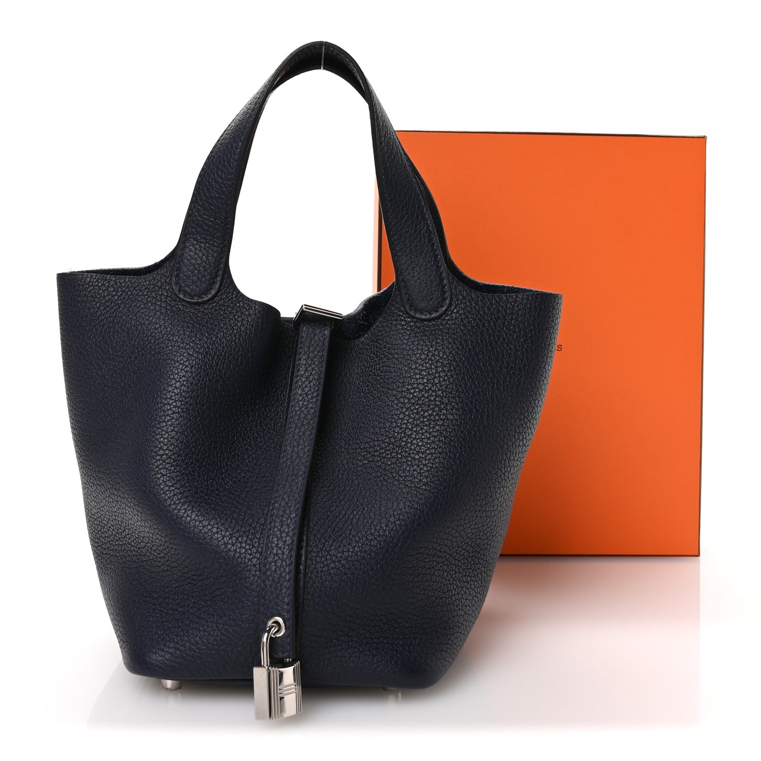 Hermes Taurillon Clemence Picotin Lock 18 PM Bleu Nuit 13 of 13