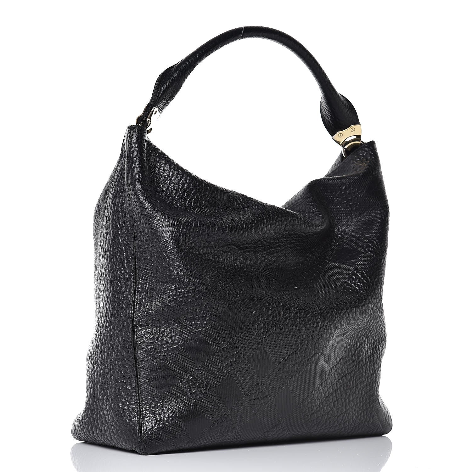 Burberry Heritage Grain Medium Lindburn Hobo Black 3 of 14