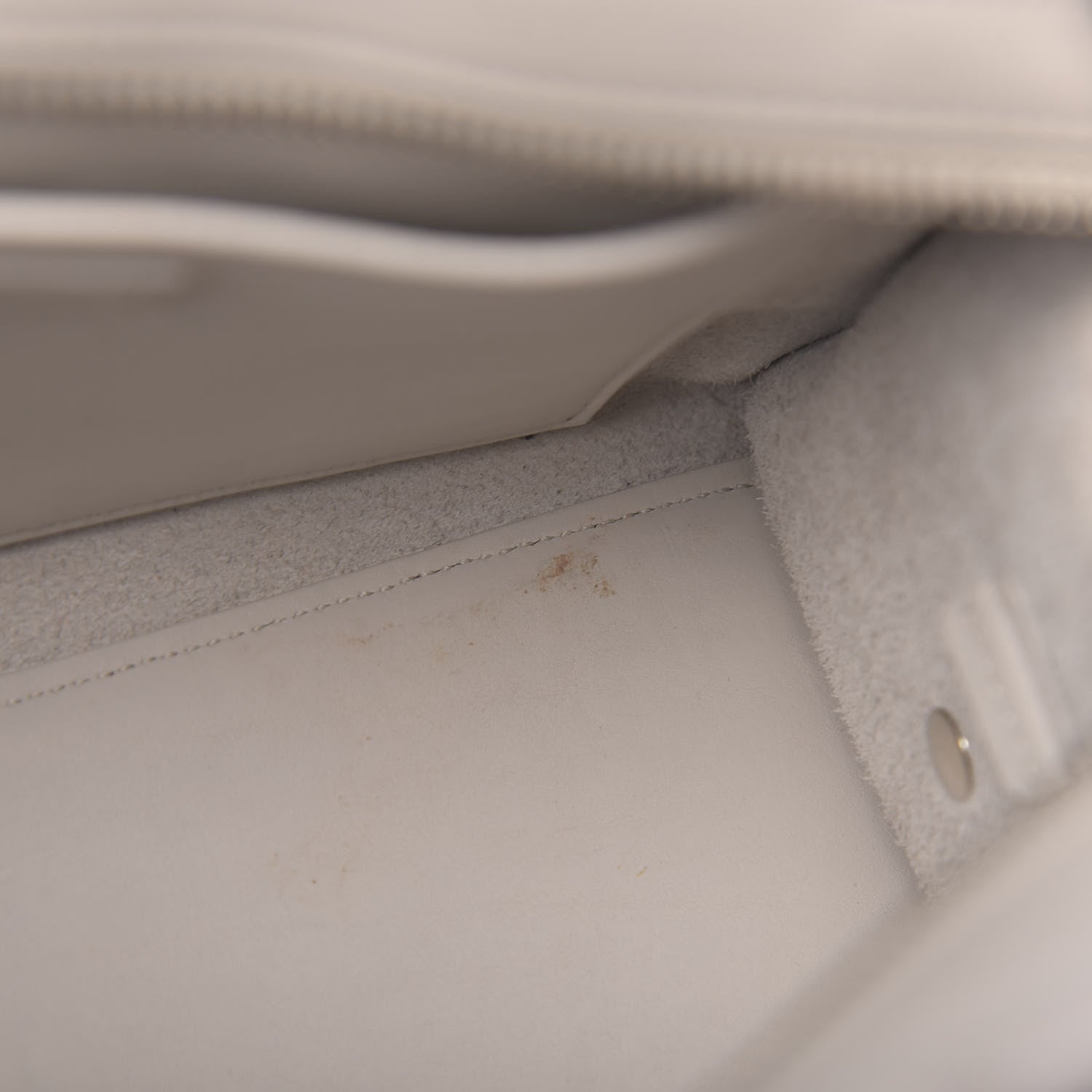 Saint Laurent Smooth Calfskin Baby Monogram Cabas Gris Perle 9 of 22