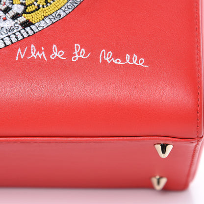 Christian Dior Calfskin Niki De Saint Phalle Medium Supple Lady Dior Red 11 of 12