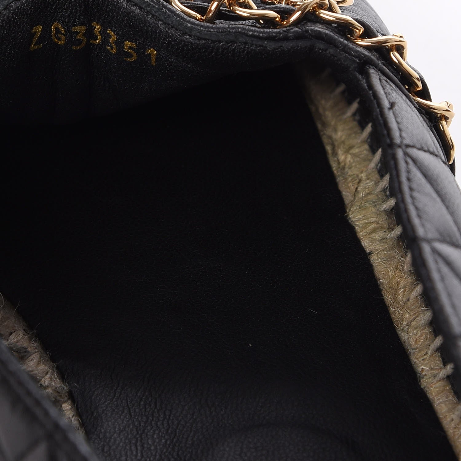 Chanel Lambskin Quilted CC Chain Espadrilles 41 Black 9 of 10