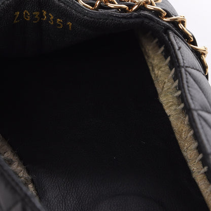 Chanel Lambskin Quilted CC Chain Espadrilles 41 Black 9 of 10