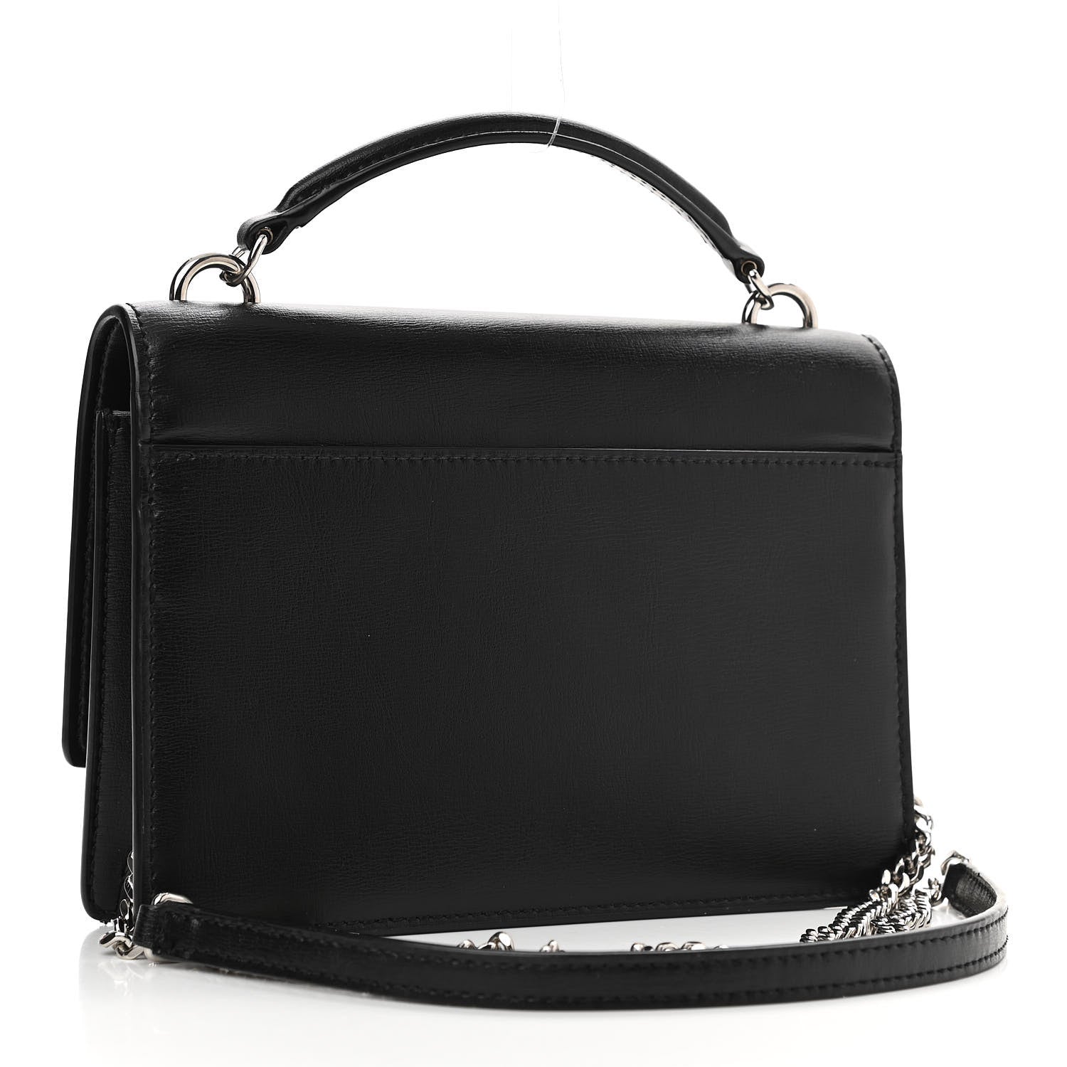 Saint Laurent Calfskin Monogram Sunset Chain Wallet Black 3 of 17