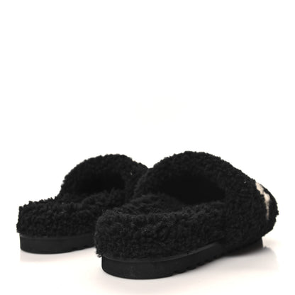Louis Vuitton Shearling Monogram Giant Paseo Flat Comfort Mule 38 Black 4 of 9