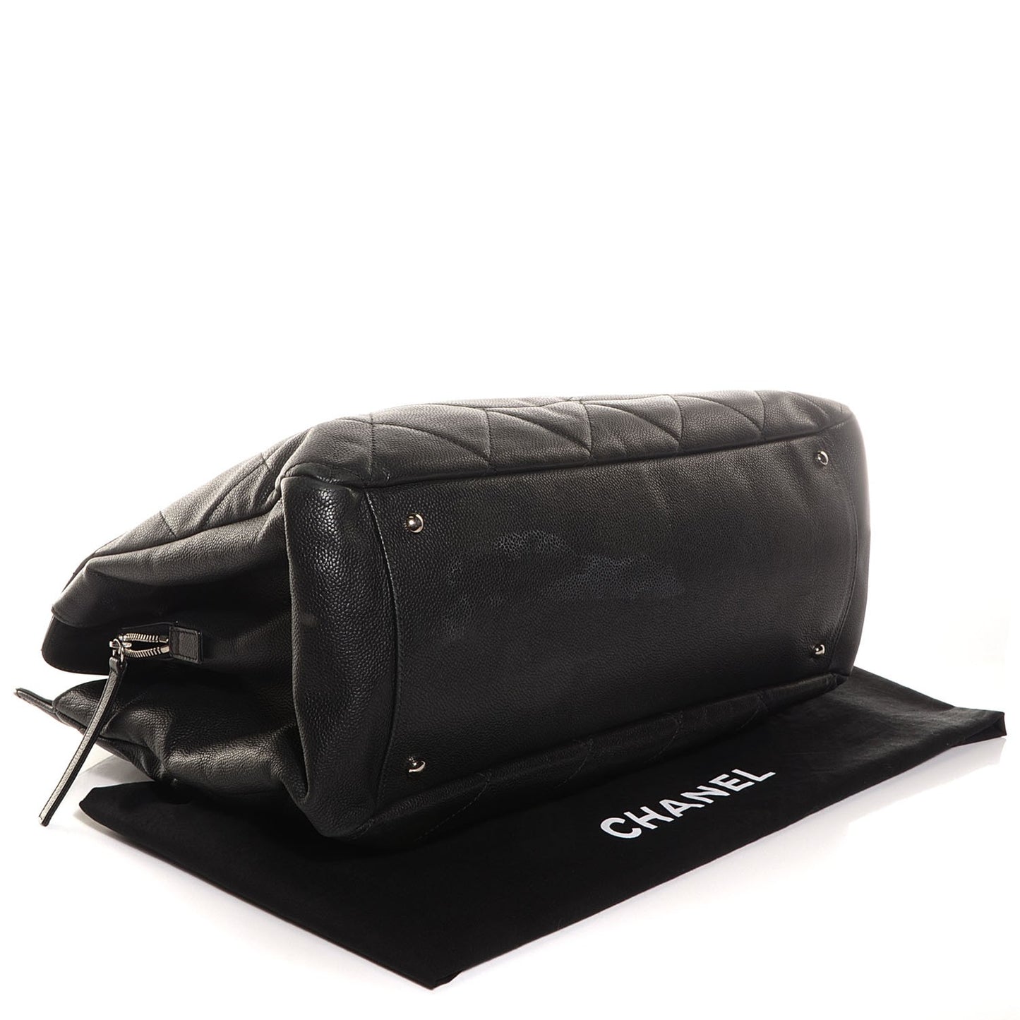 Caviar Quilted XL Tote Black