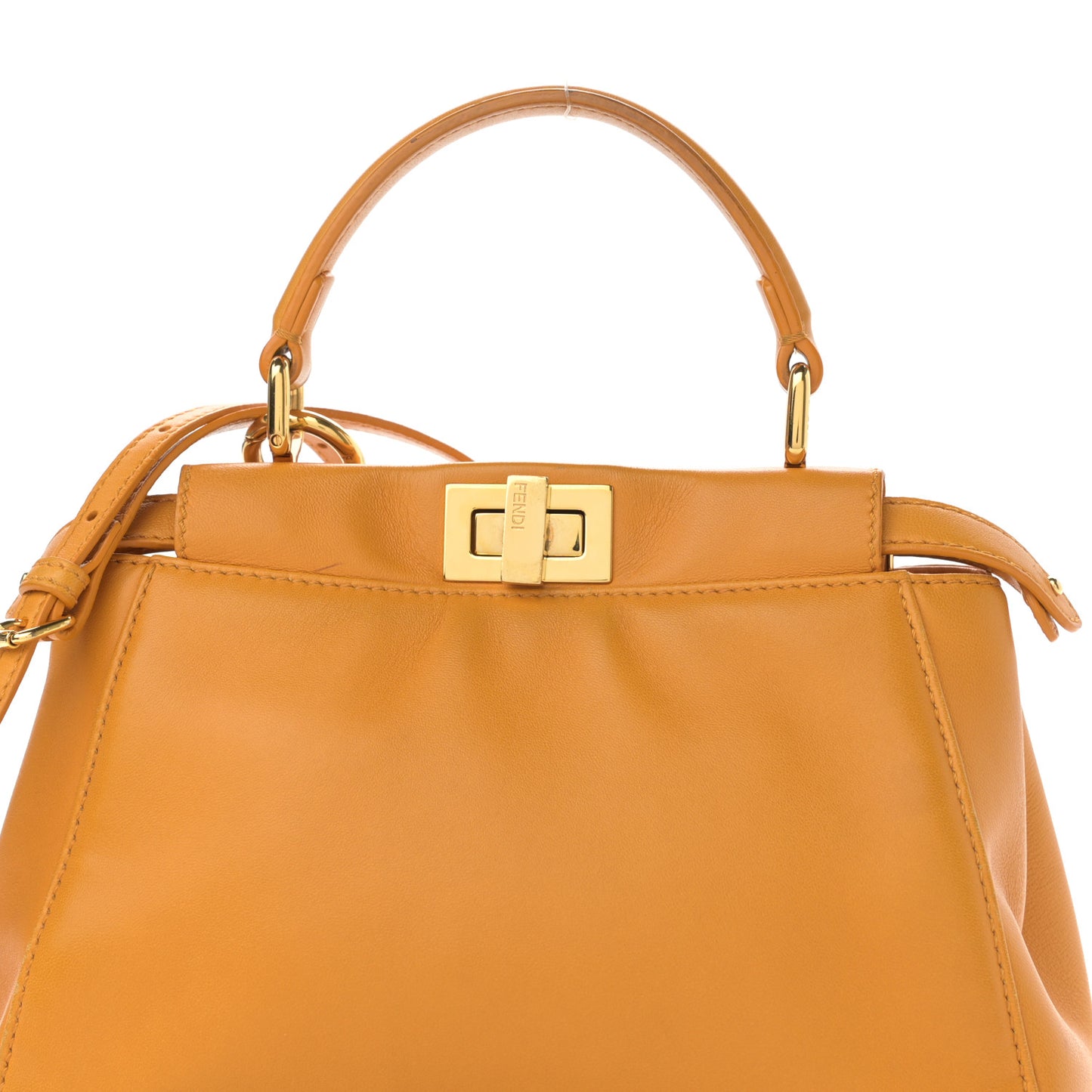 Nappa Mini Peekaboo Iconic Satchel Giallo Syrup