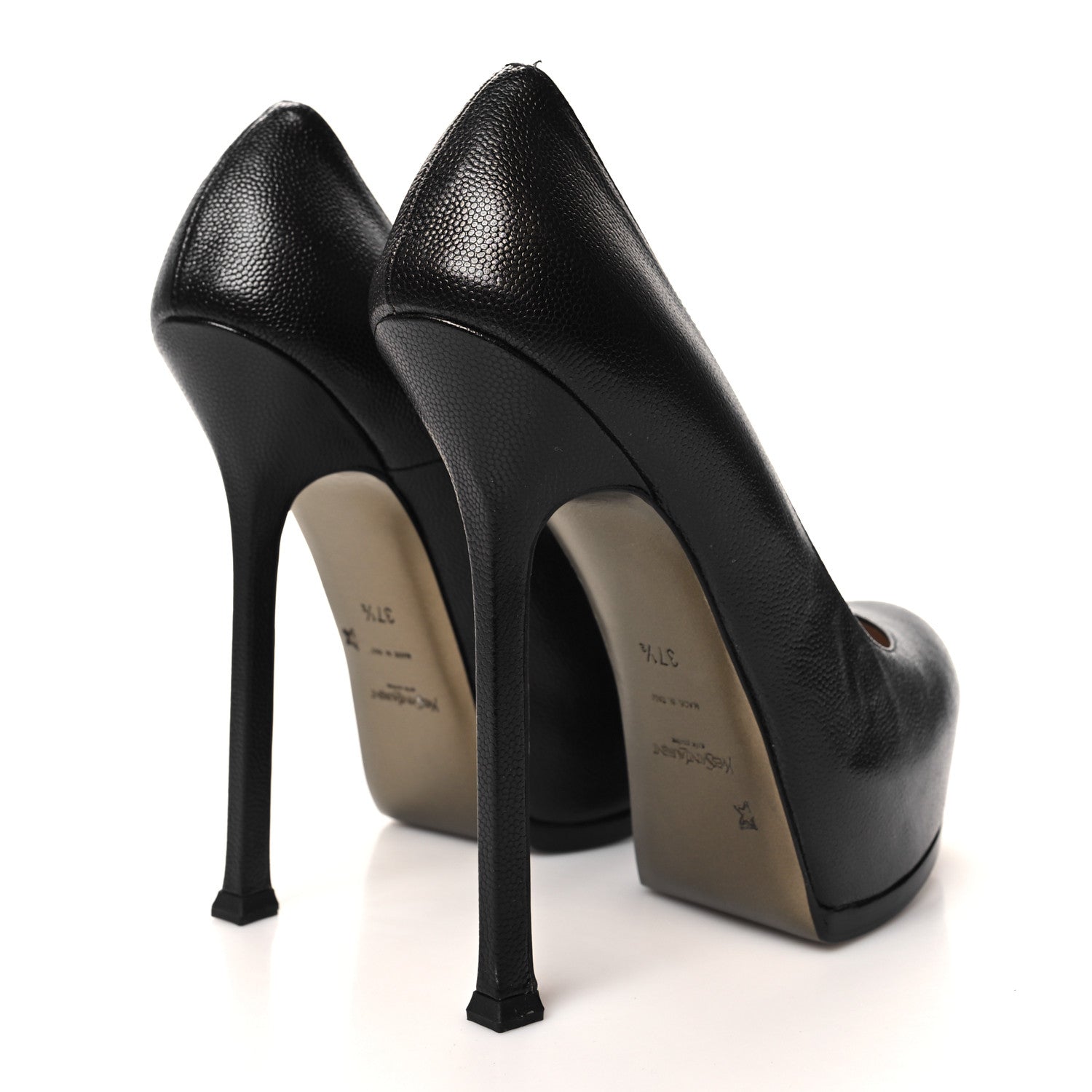 Saint Laurent Vernigolf Tribtoo 105 Platform Pumps 37.5 Black 4 of 8