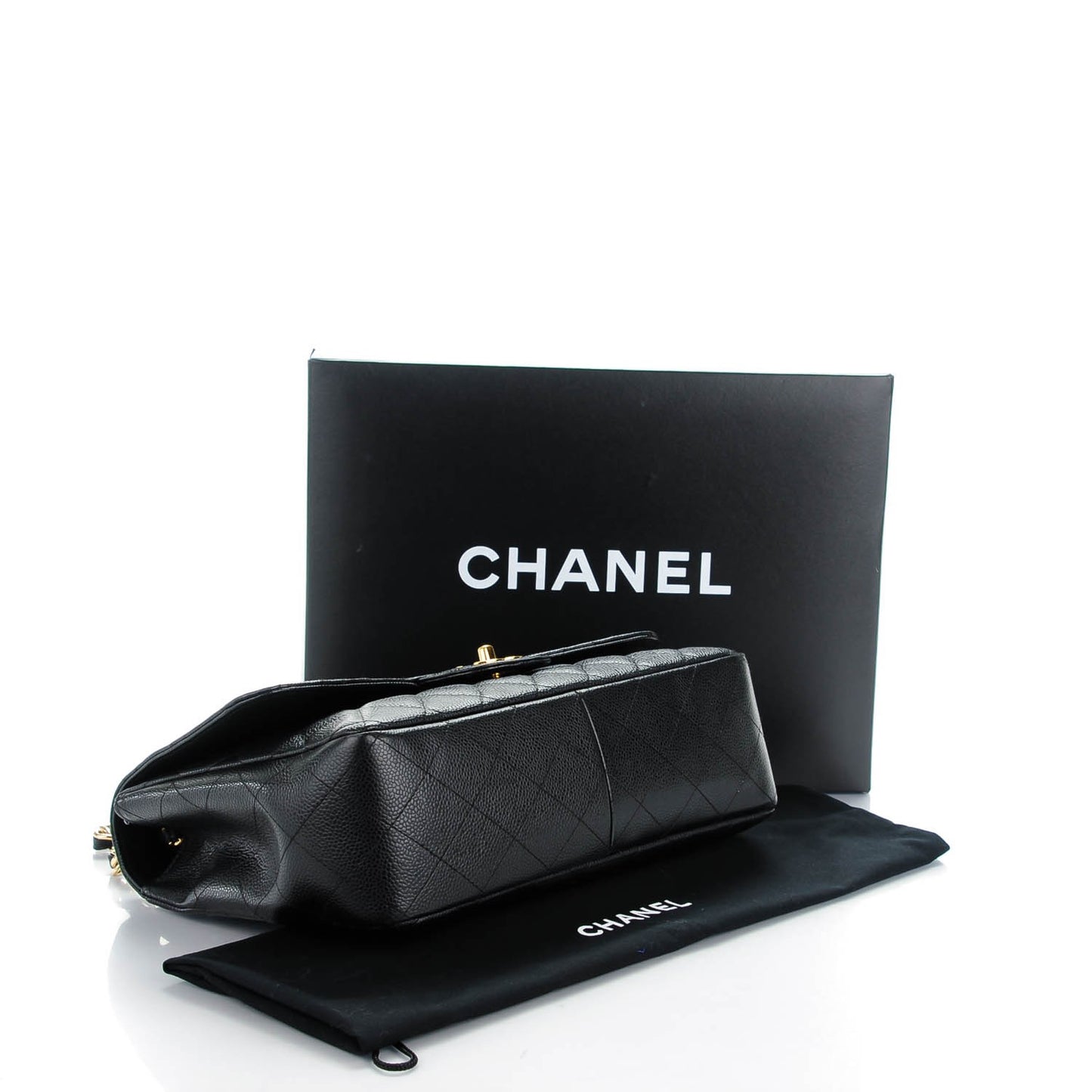 Caviar Quilted Jumbo Single Flap Black
