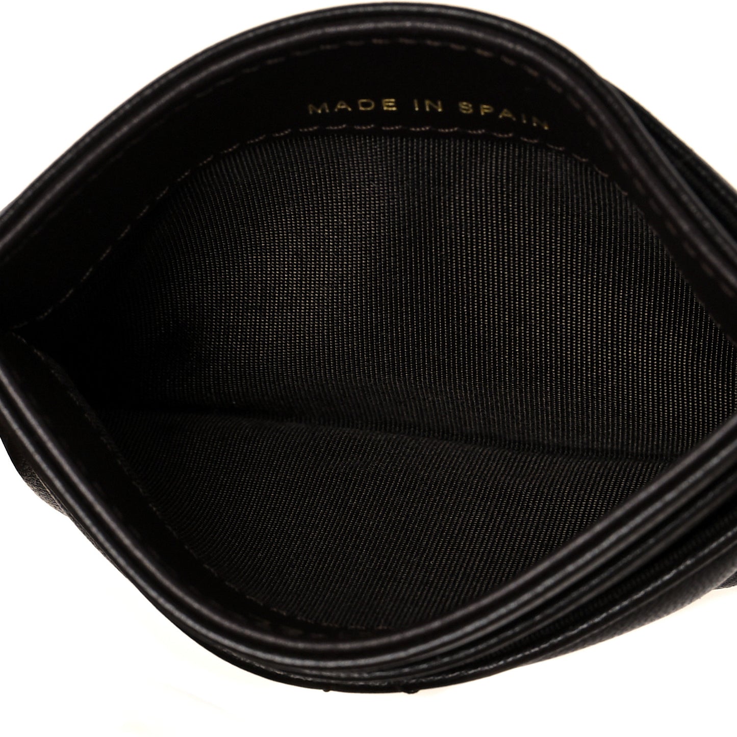 Lambskin Quilted Chanel 19 Card Holder Dark Brown