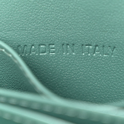 Christian Dior Grained Calfskin Supple Cannage Caro Compact Wallet Vert Tundra 7 of 8