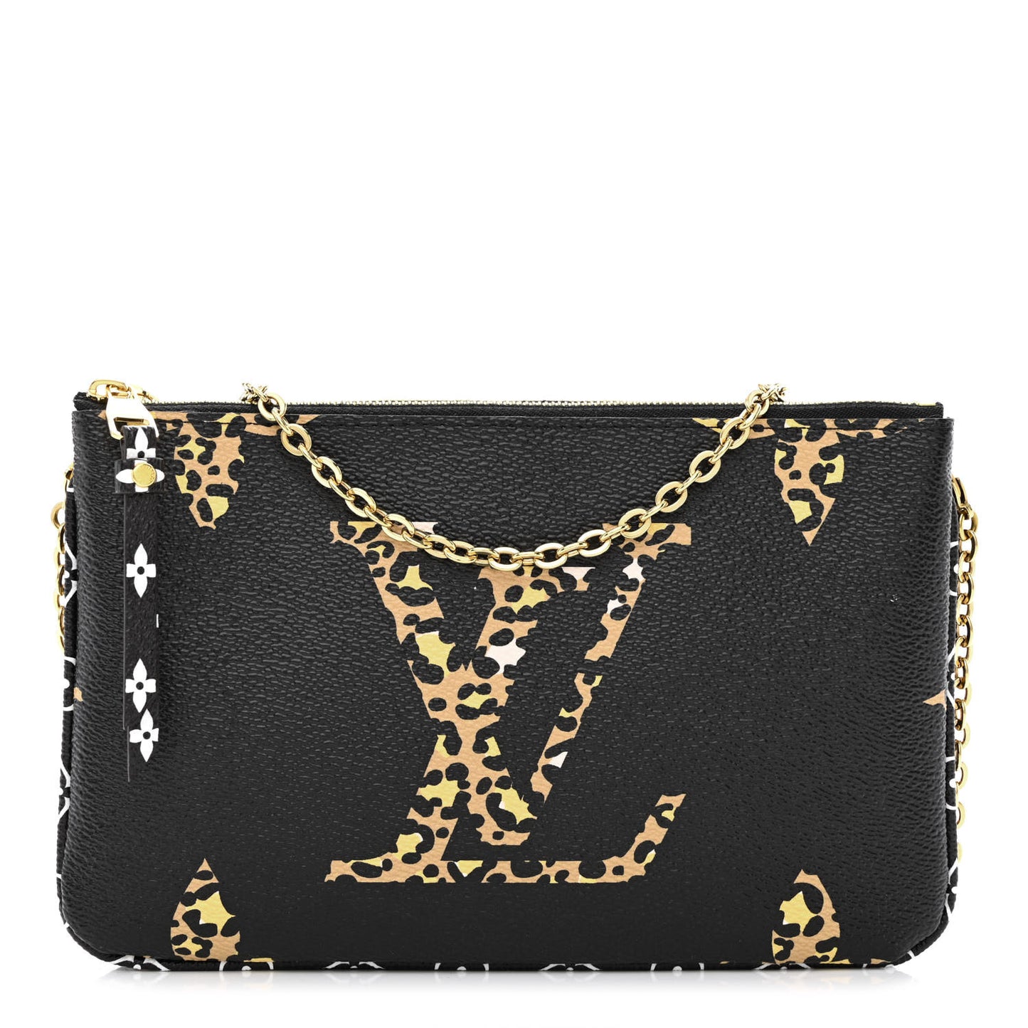Monogram Giant Jungle Pochette Double Zip Black