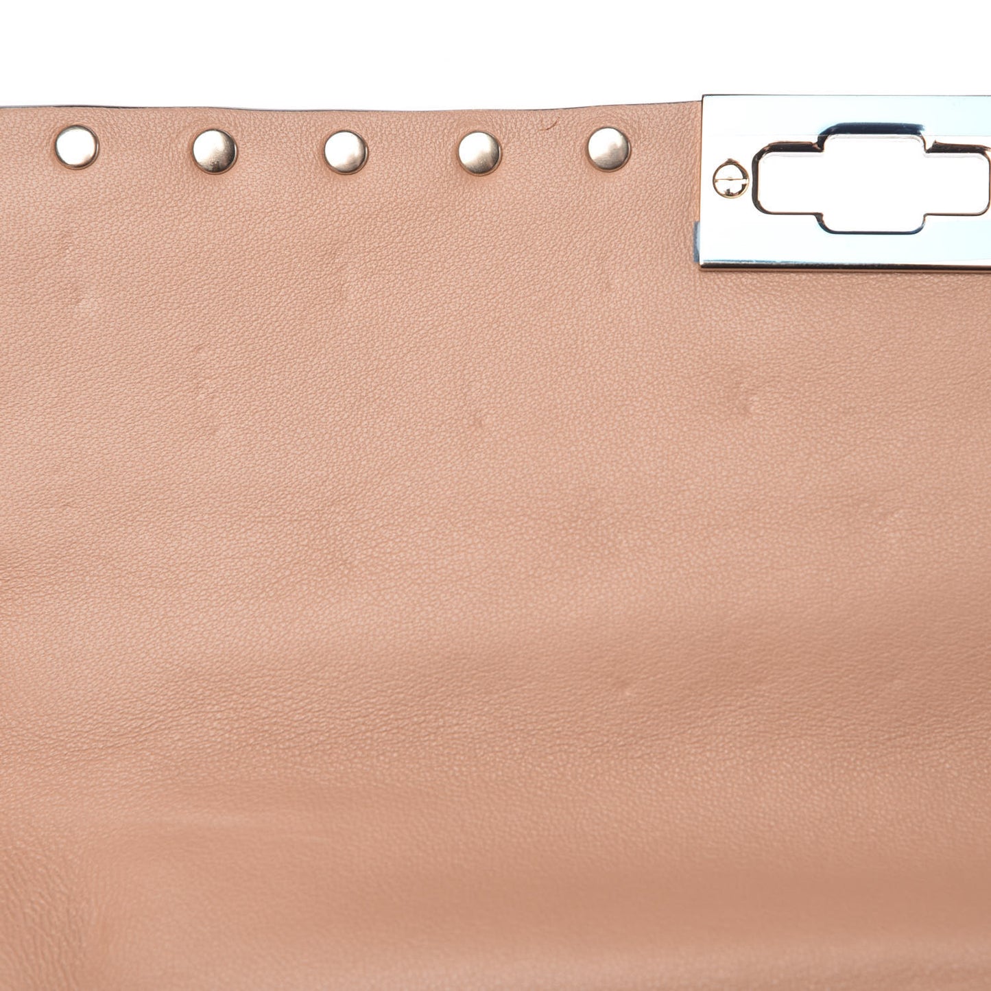 Nappa Medium Rockstud Spike Shoulder Bag Soft Noisette