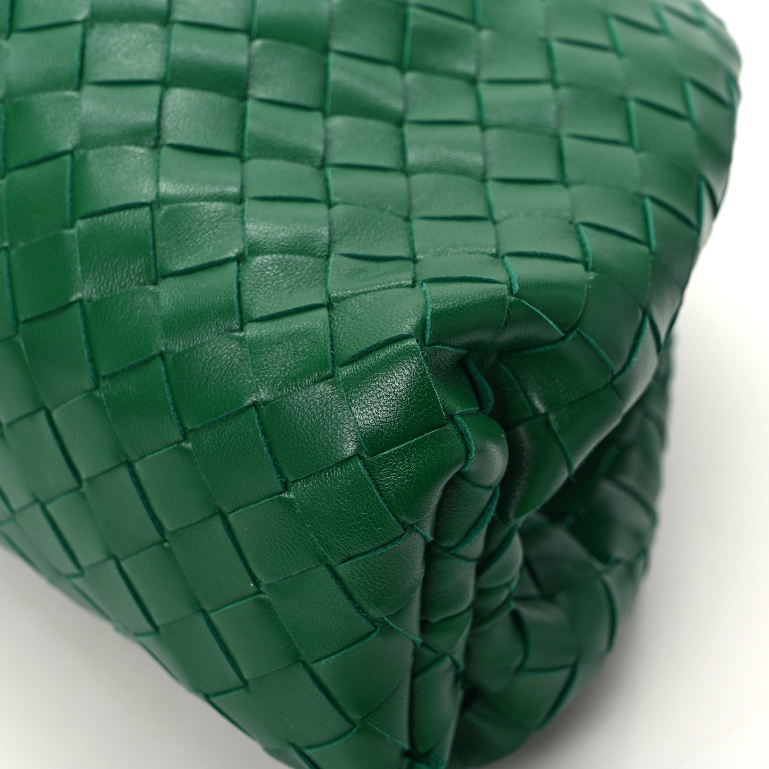 Bottega Veneta Nappa Maxi Intrecciato The Pouch Oversized Clutch Racing Green 11 of 12