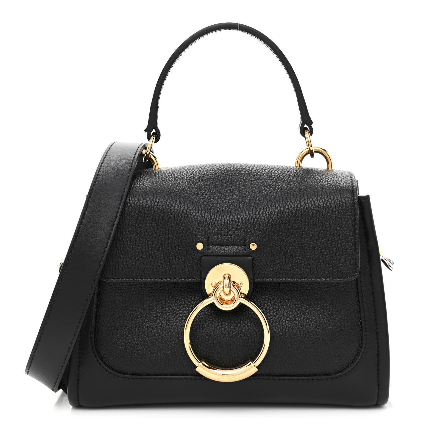 Calfskin Mini Tess Day Bag Black