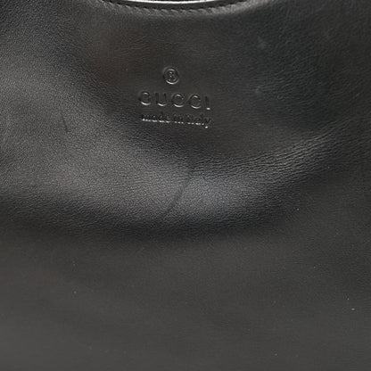 Gucci Calfskin Logo Hobo Bag Black 16 of 17