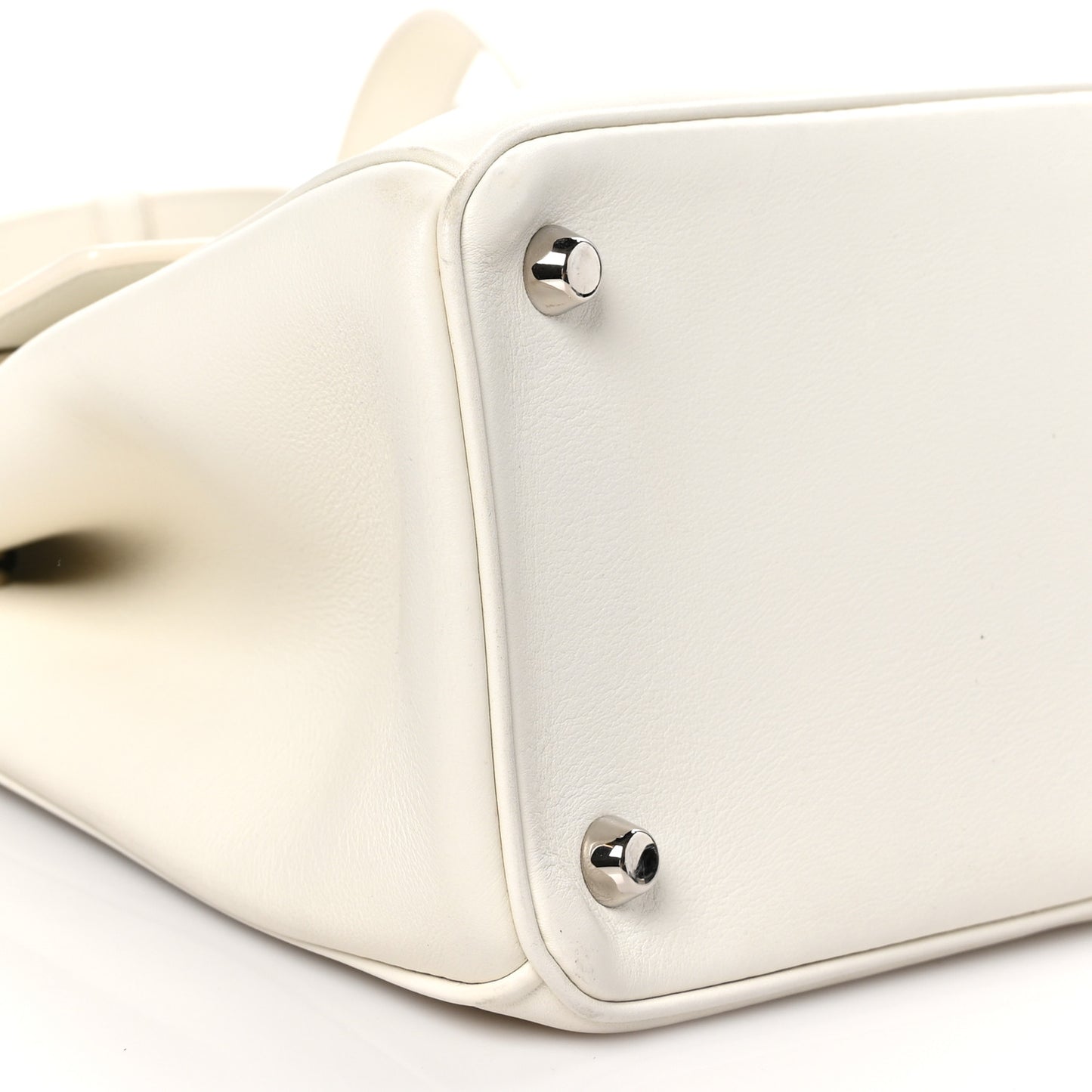 Smooth Calfskin Bi-Color Small Be Dior Flap White Black