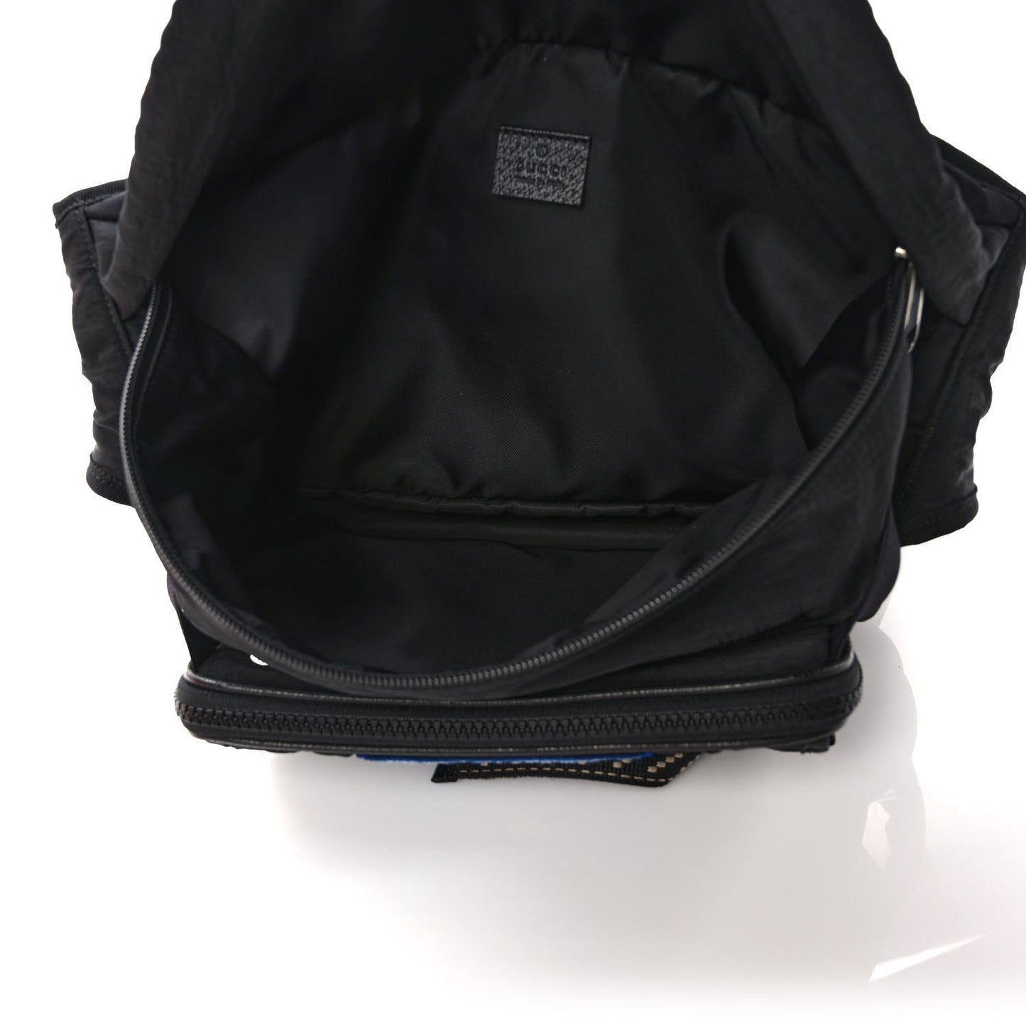 Nylon 80s Logo Patch Belt Bag Black