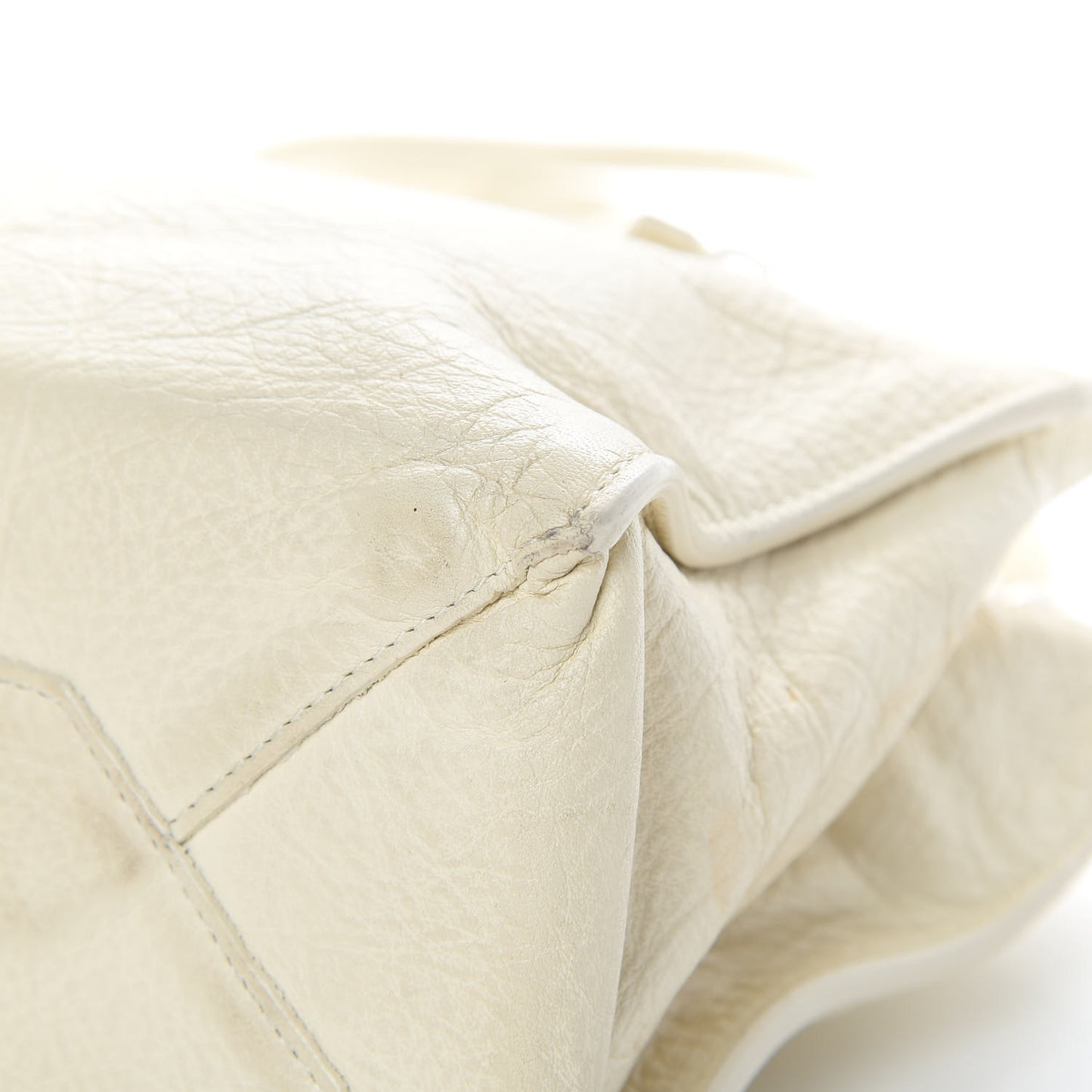 Veau Papier A4 Tote Blanc Creme