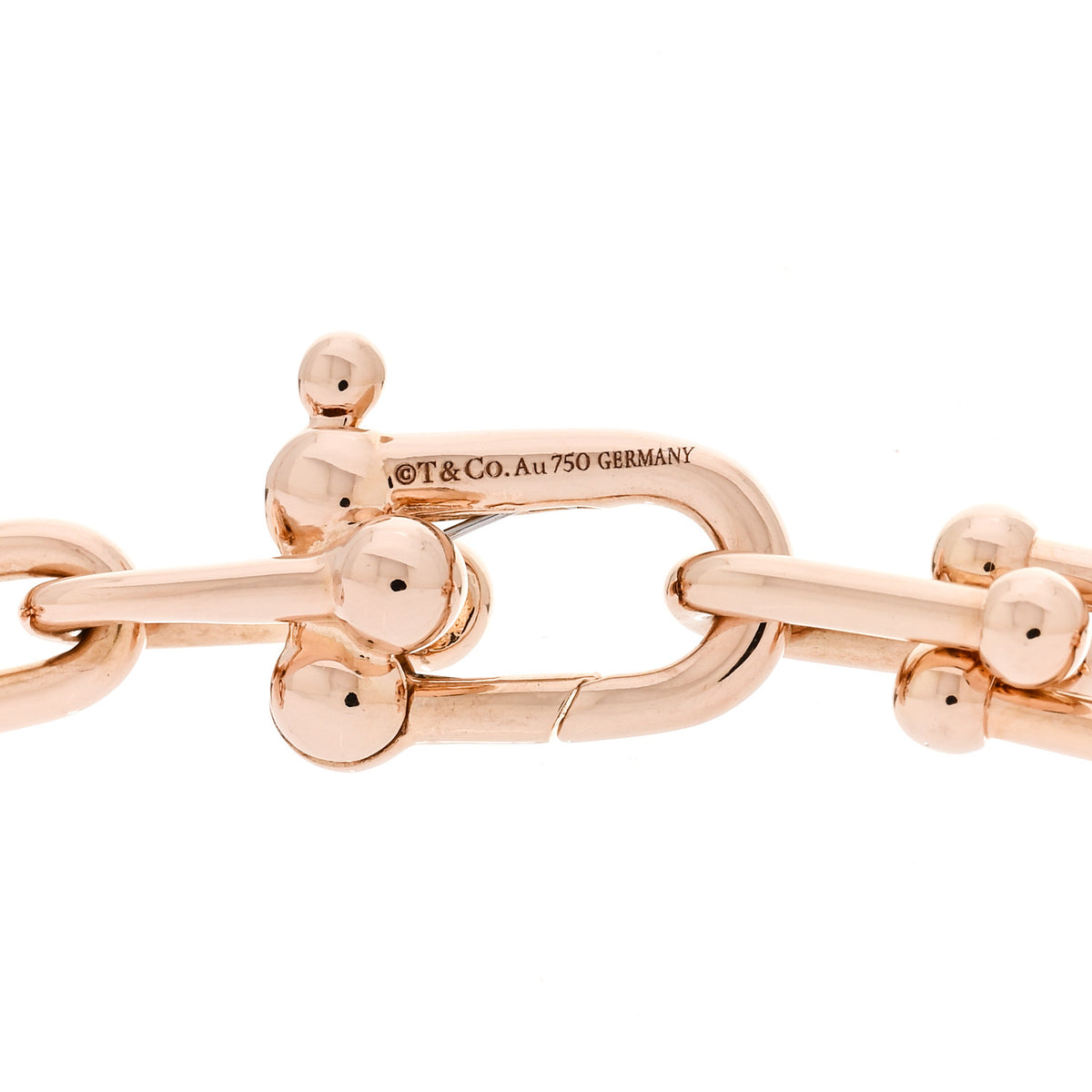 Tiffany 18K Rose Gold Small HardWear Link Necklace 4 of 5