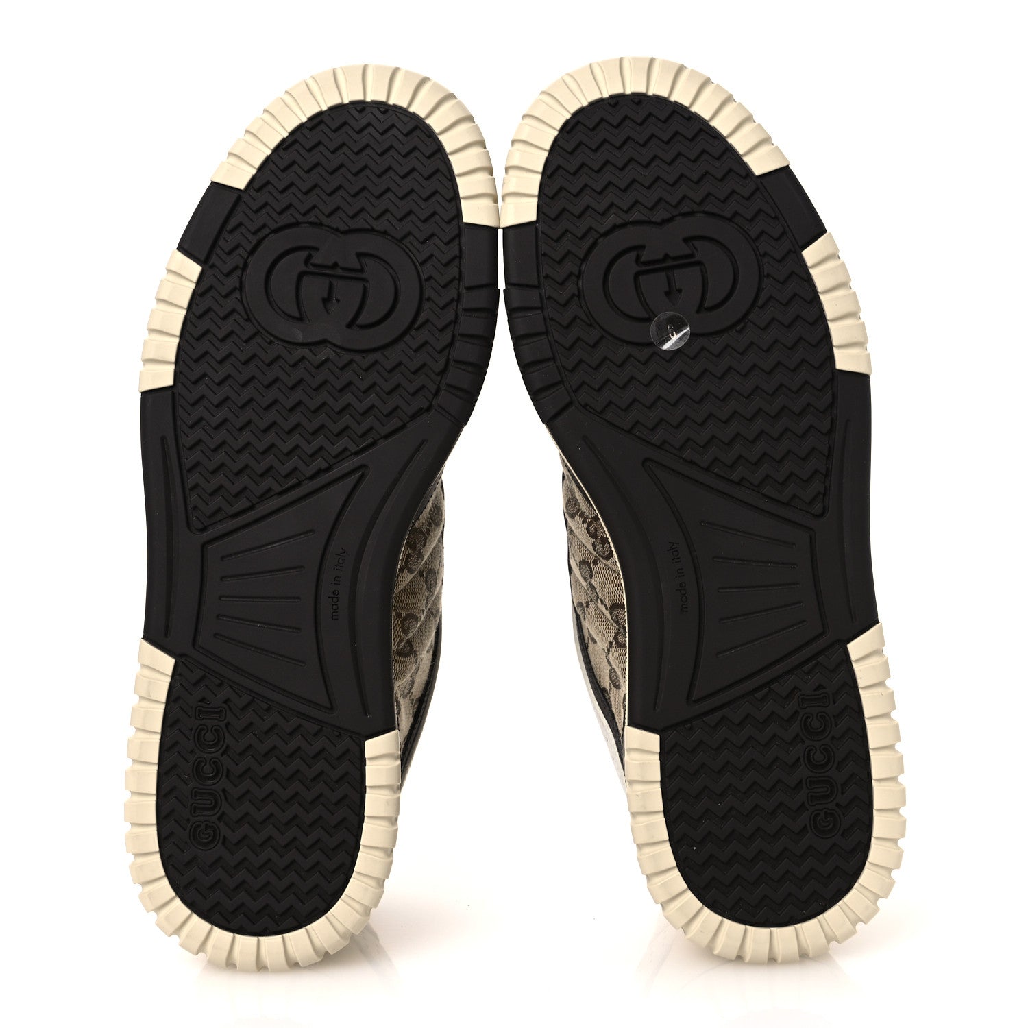 Gucci Monogram Suede Re-Web Sneakers 6 Ivory Beige Ebony 7 of 11