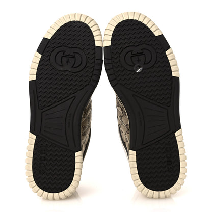 Gucci Monogram Suede Re-Web Sneakers 6 Ivory Beige Ebony 7 of 11