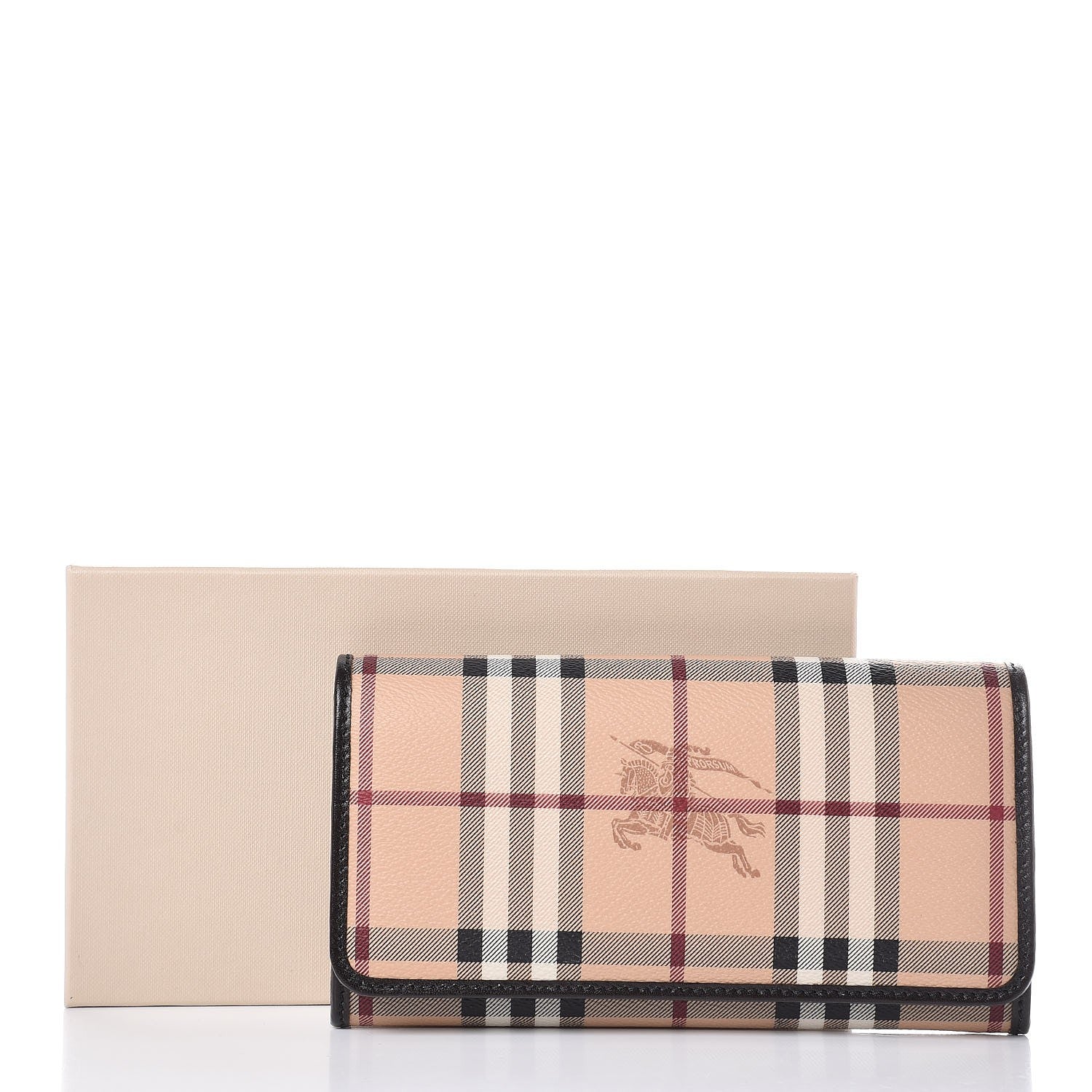 Burberry Haymarket Check Penrose Continental Wallet Chocolate 8 of 8