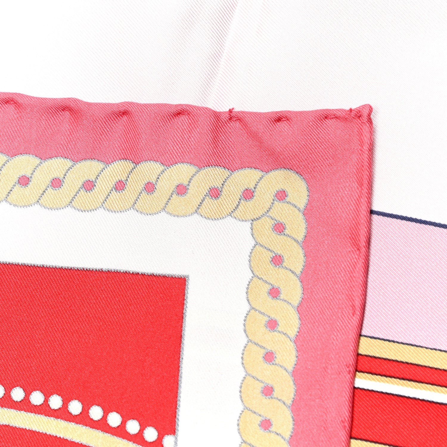 Hermes Silk La Berline Bayadere Scarf 90 Vieux Rose Rouge 6 of 6
