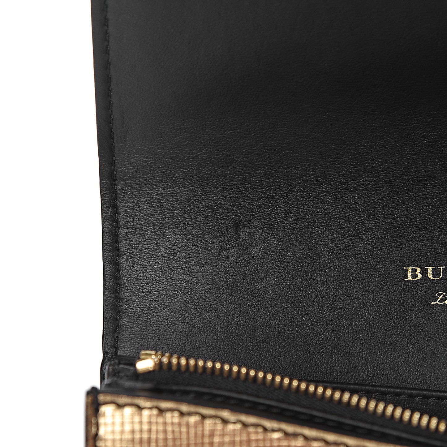 Metallic Calfskin Check Small Madison Buckle Bag Gold