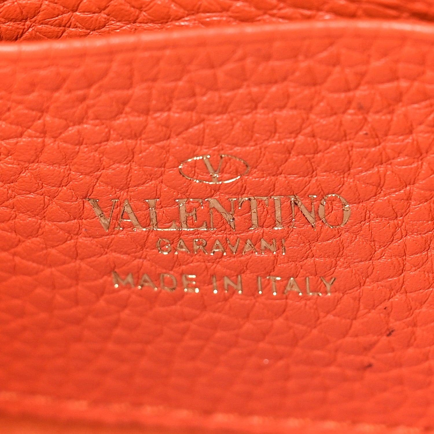 Valentino Garavani Grainy Calfskin Rockstud Crossbody Pouch Orange 6 of 11