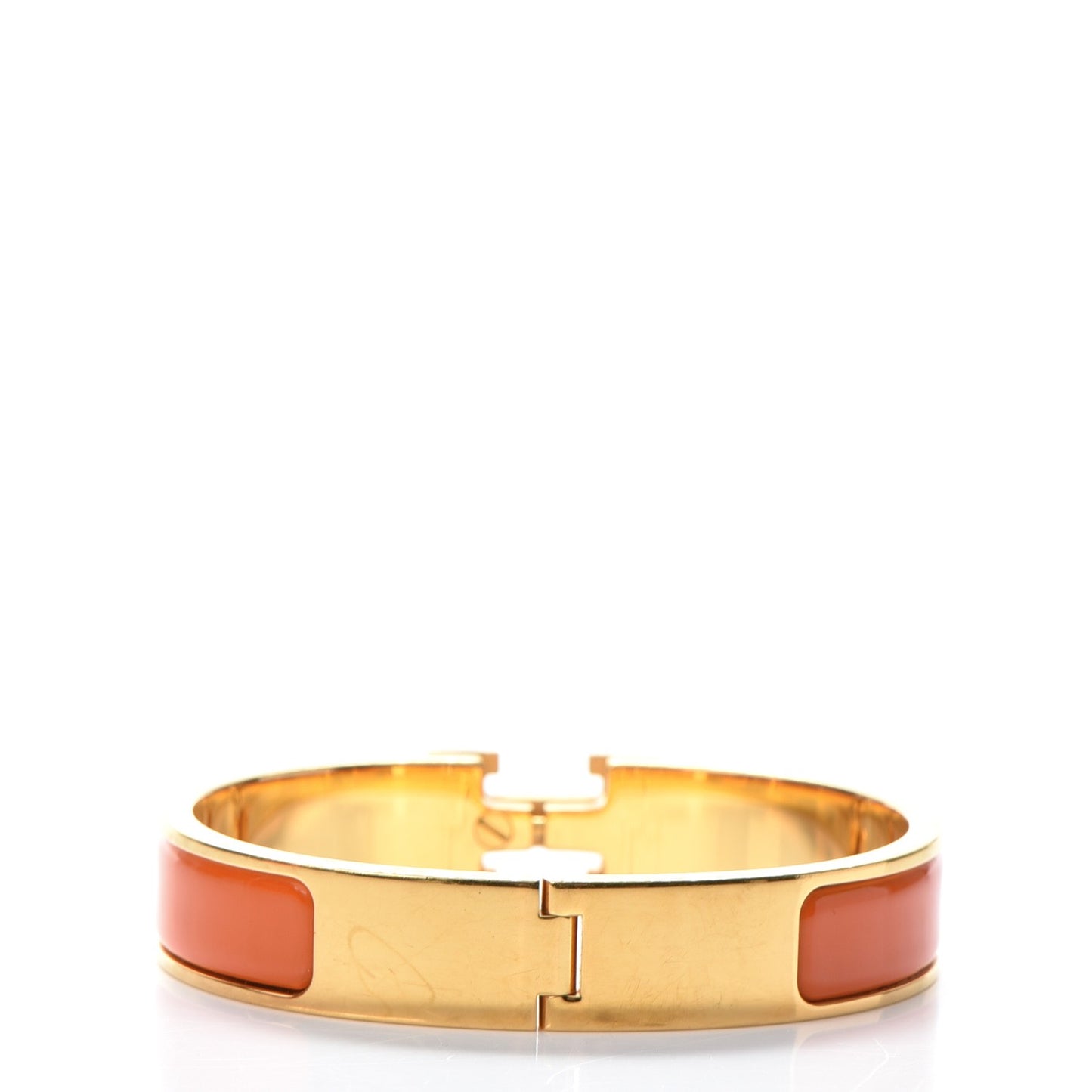 Enamel Narrow Clic Clac H Bracelet GM Orange