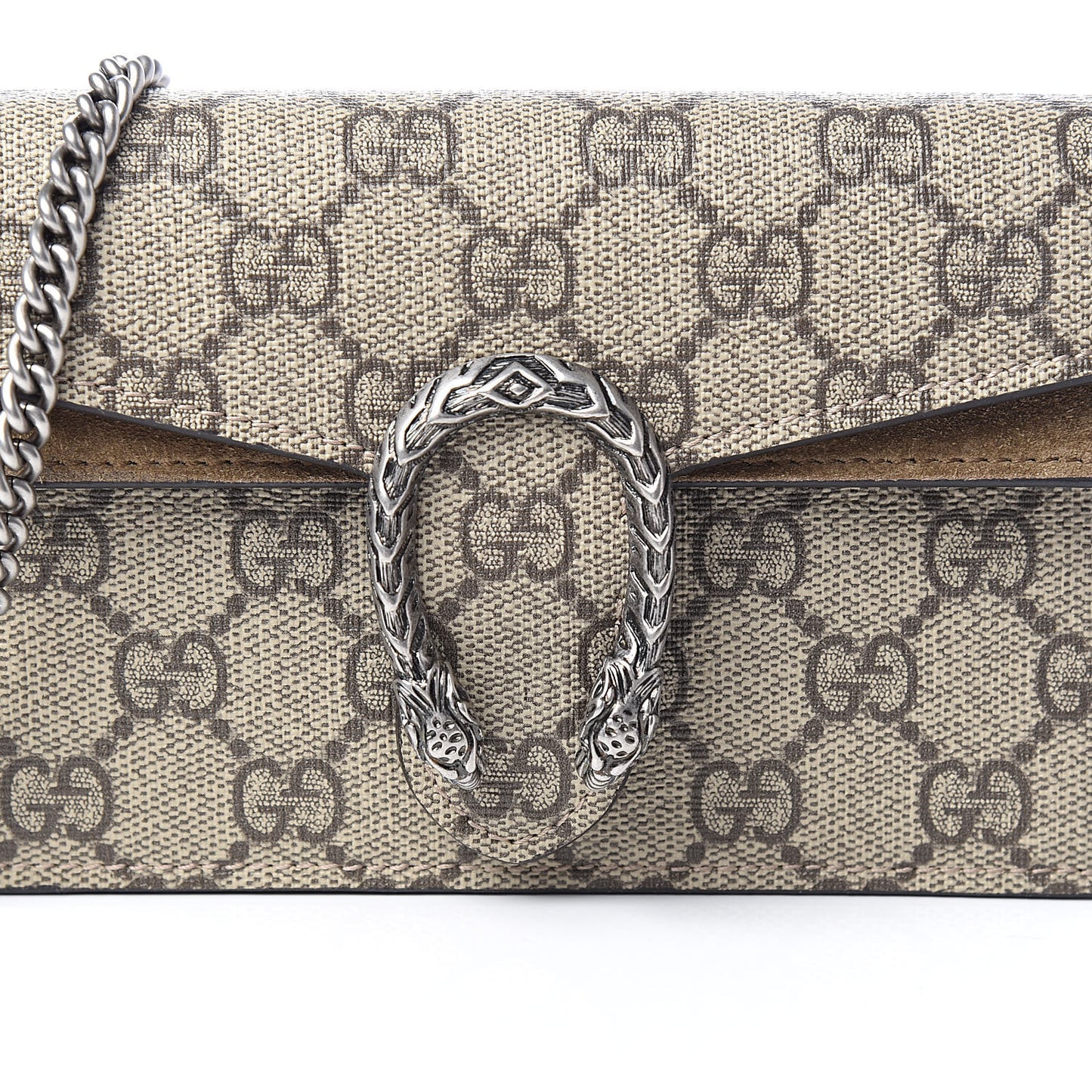 GG Supreme Monogram Super Mini Dionysus Shoulder Bag Taupe