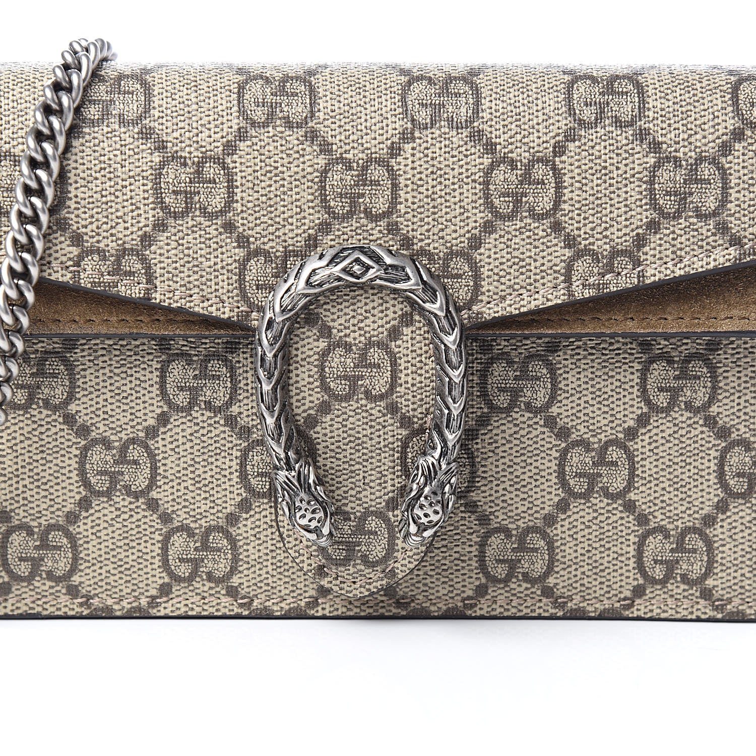 Gucci GG Supreme Monogram Super Mini Dionysus Shoulder Bag Taupe 9 of 10