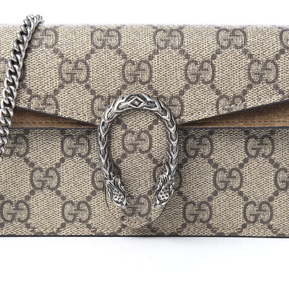 Gucci GG Supreme Monogram Super Mini Dionysus Shoulder Bag Taupe 9 of 10
