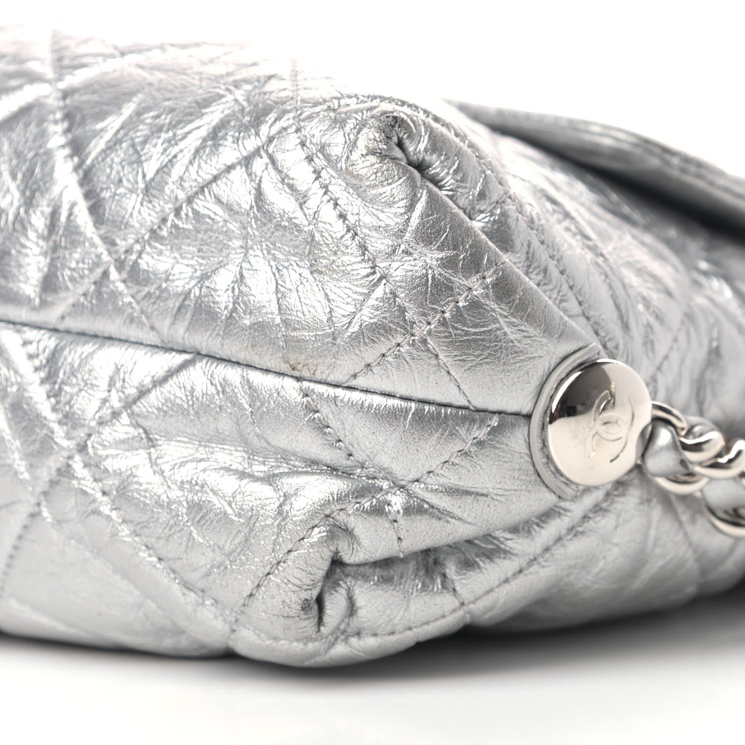 Chanel Crackled Aged Calfskin Big Bang Flap Silver 9 of 9