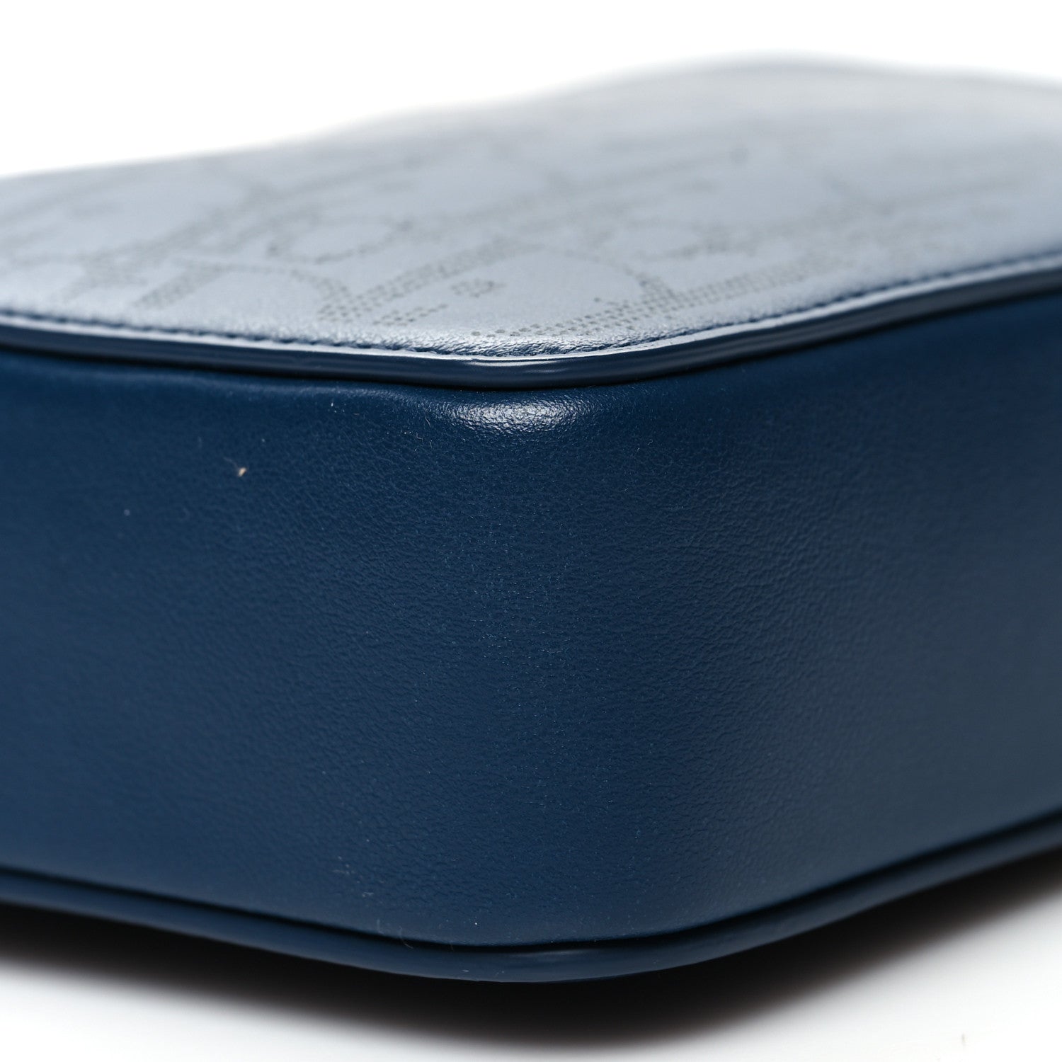 Christian Dior Calfskin Oblique Galaxy Perforated World Tour Messenger Pouch Blue White 10 of 10