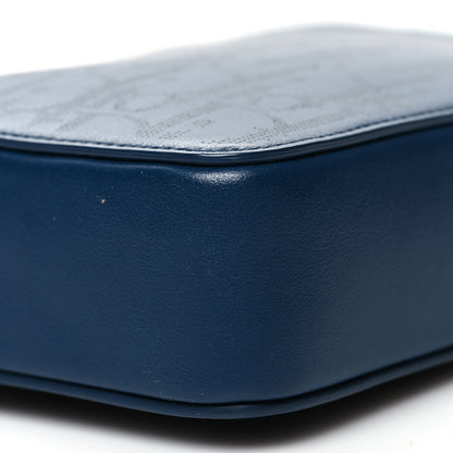 Christian Dior Calfskin Oblique Galaxy Perforated World Tour Messenger Pouch Blue White 10 of 10