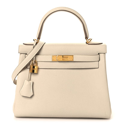 Hermes Togo Kelly Retourne 28 Craie 1 of 14