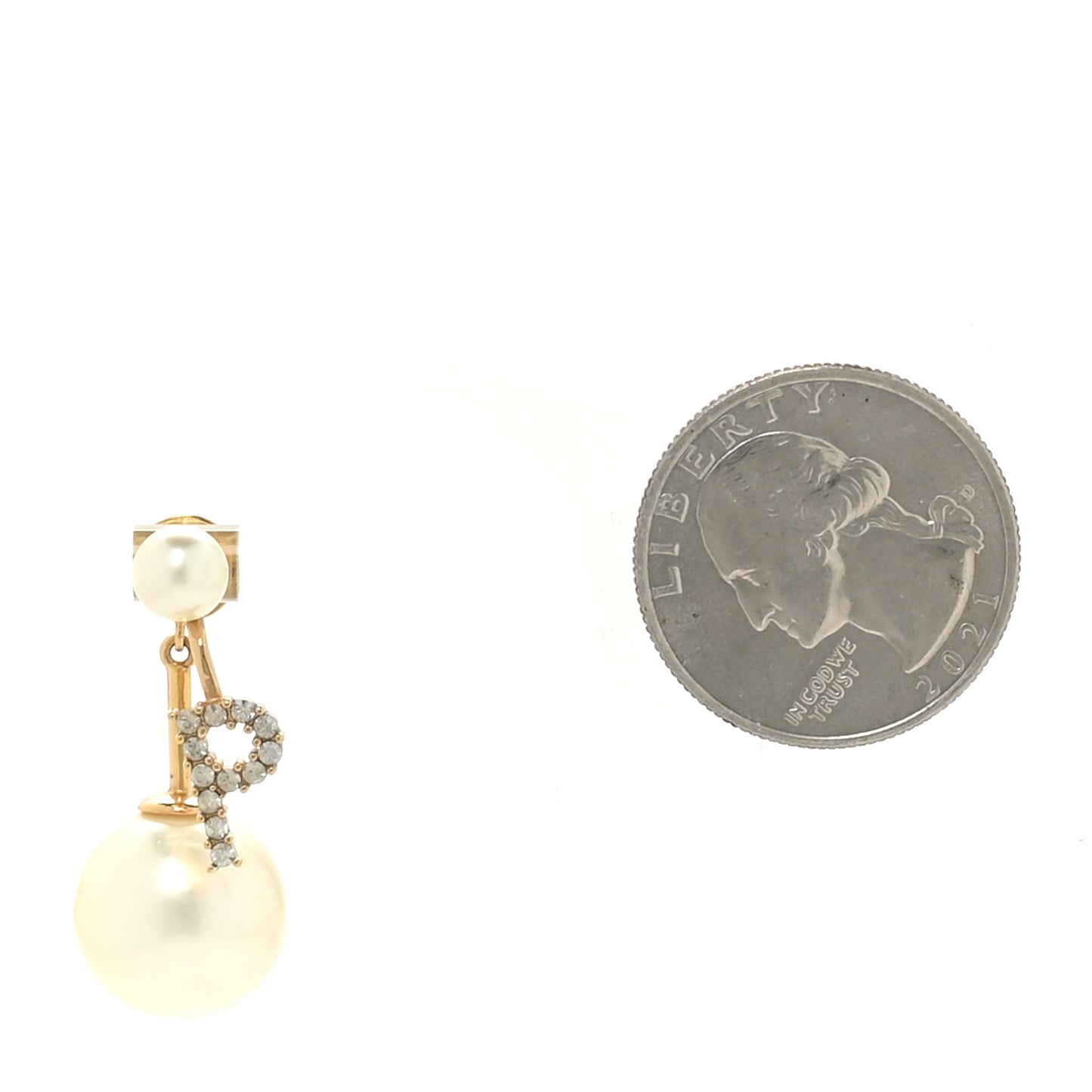 Crystal Pearl My ABCDior P Tribale Earring Gold