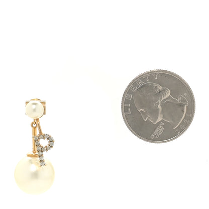 Christian Dior Crystal Pearl My ABCDior P Tribale Earring Gold 2 of 4