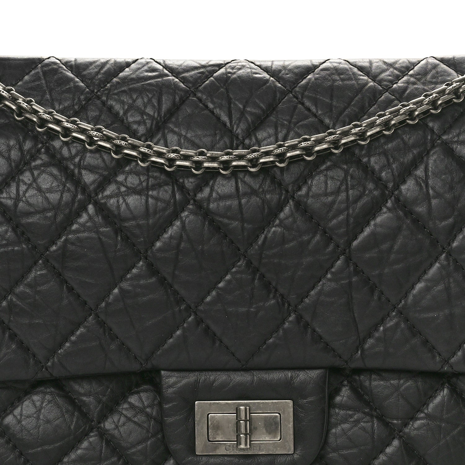 Chanel Aged Calfskin Quilted 2.55 Reissue 227 Flap Black 8 of 11