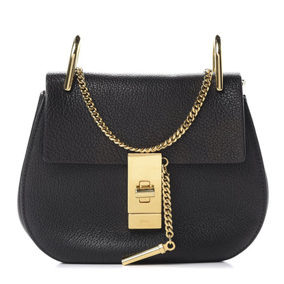 Chloe Grained Lambskin Mini Drew Shoulder Bag Black 1 of 8