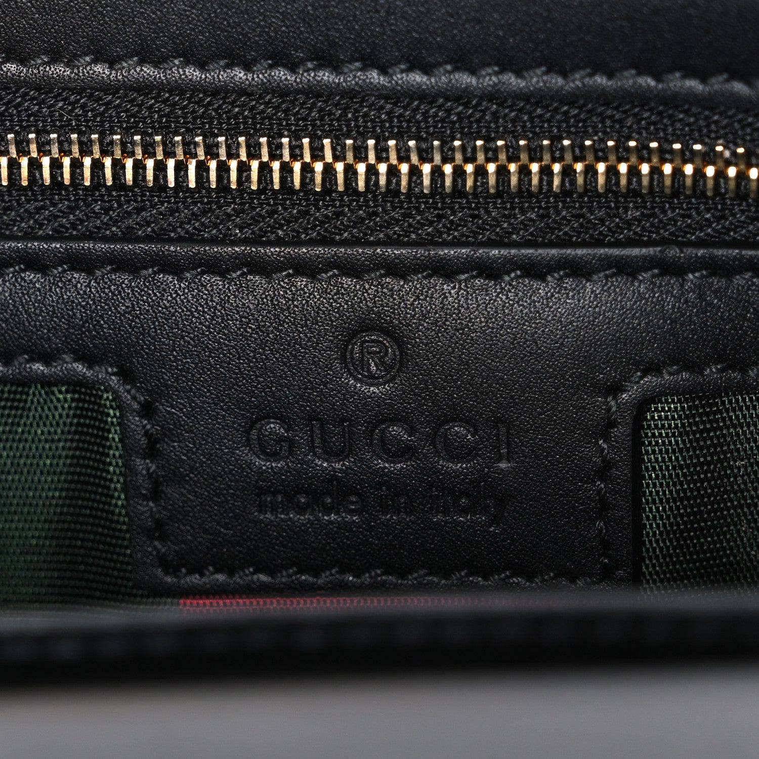 Gucci GG Emblem Monogram Wallet With Strap Beige Ebony Black 6 of 11