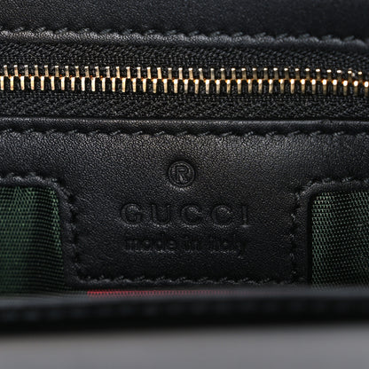 Gucci GG Emblem Monogram Wallet With Strap Beige Ebony Black 6 of 11