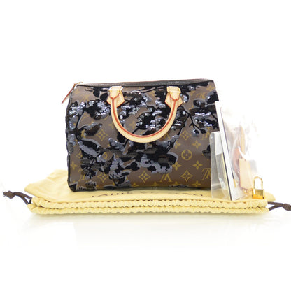 Louis Vuitton Monogram Fleur De Jais Sequins Speedy 30 3 of 7