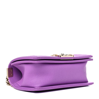Chanel Caviar Quilted Small Boy Flap Violet 4 of 11