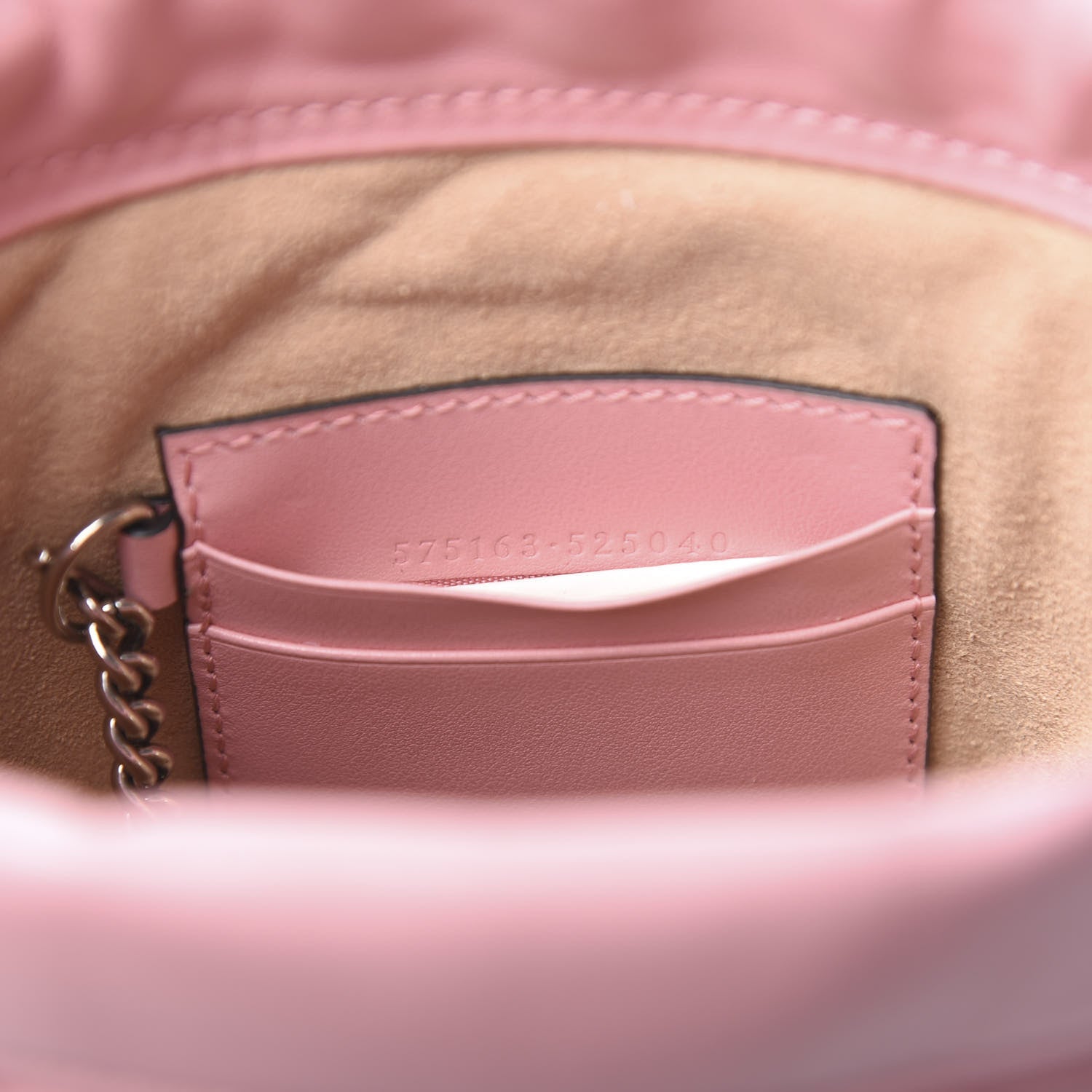 Gucci Calfskin Matelasse Mini GG Marmont 2.0 Bucket Bag Wild Rose 5 of 9