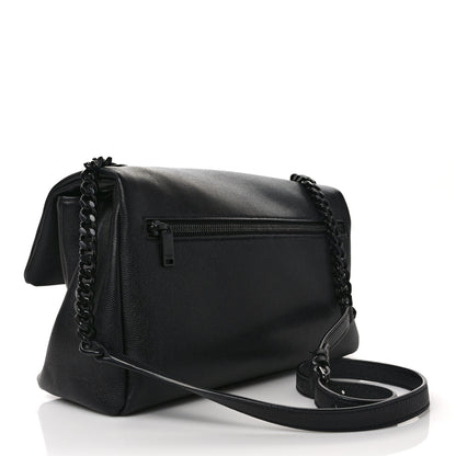 Saint Laurent Grain De Poudre Medium West Hollywood Monogram Fold-Over Black 3 of 8