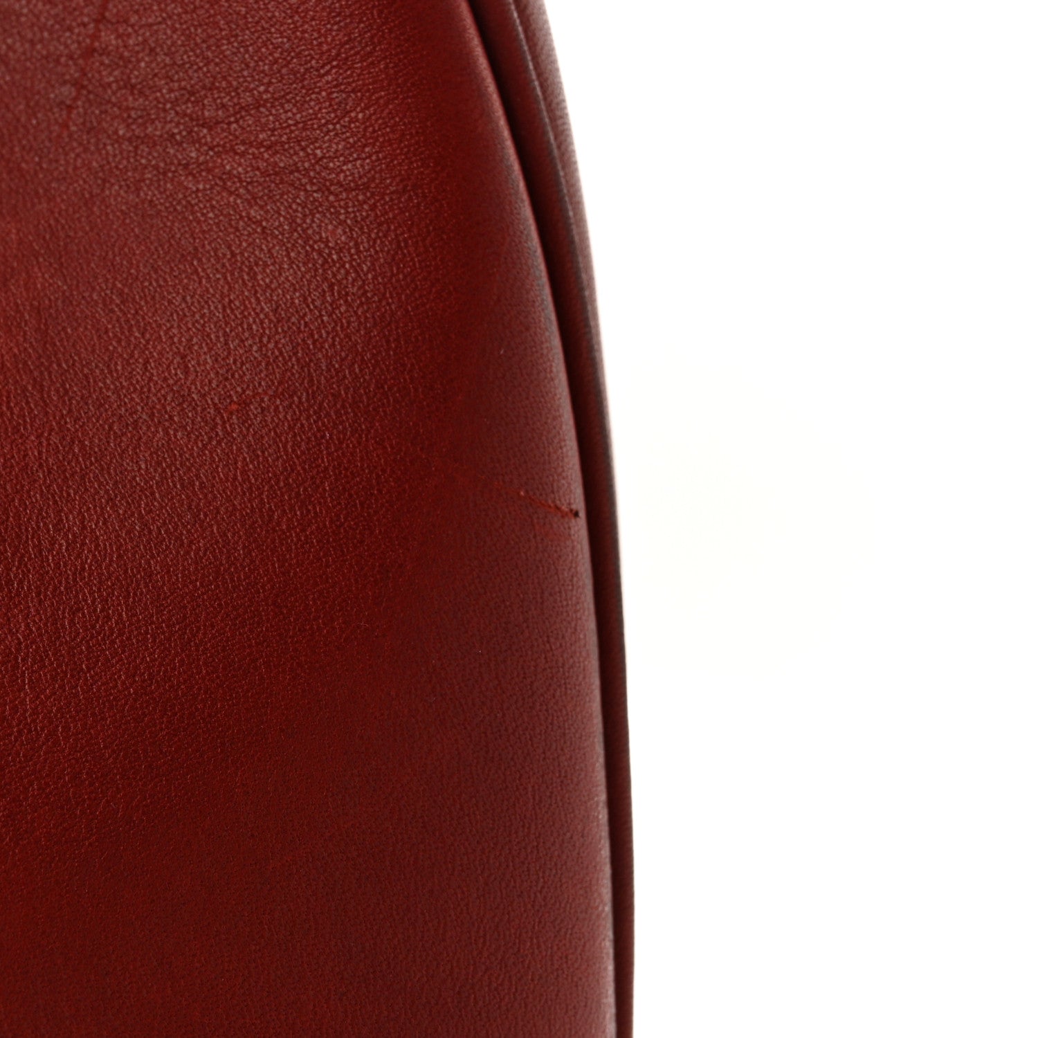 Saint Laurent Smooth Calfskin Paris VII Large Flat Hobo Red 11 of 12